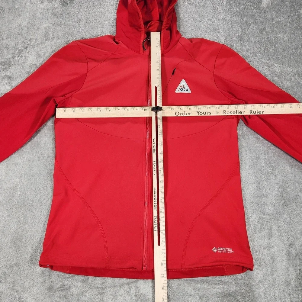 Maloja Jacket Mens Large Red GORE-TEX Infinium Softshell Hooded Ski Touring
